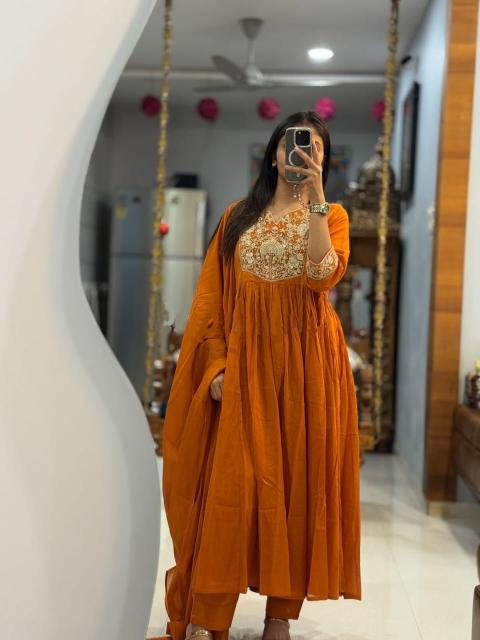 Jaipuri anarkali 3pcs western kurti online wholesalers on india